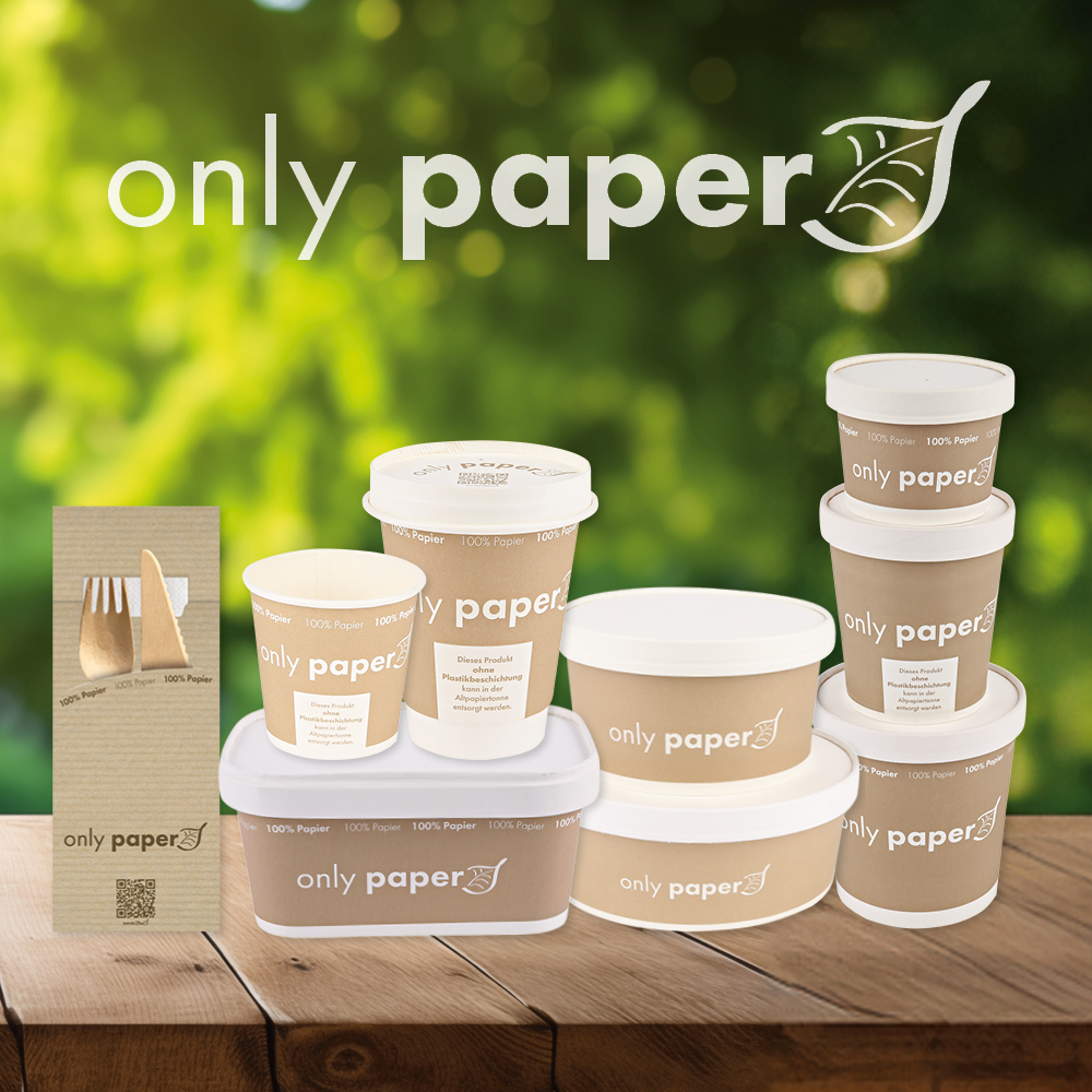 Kaffeebecher Only Paper doppelwandig, Pappe, FSC®-Mix