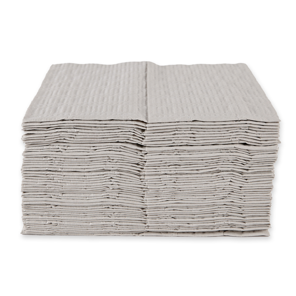 Cleaning cloths, 3-ply made of recycled paper, pleated and stacked