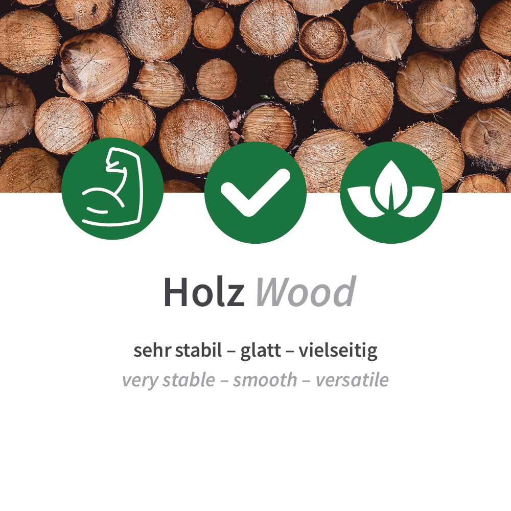 Biodegradable spork made of birch wood, FSC®-certified, features