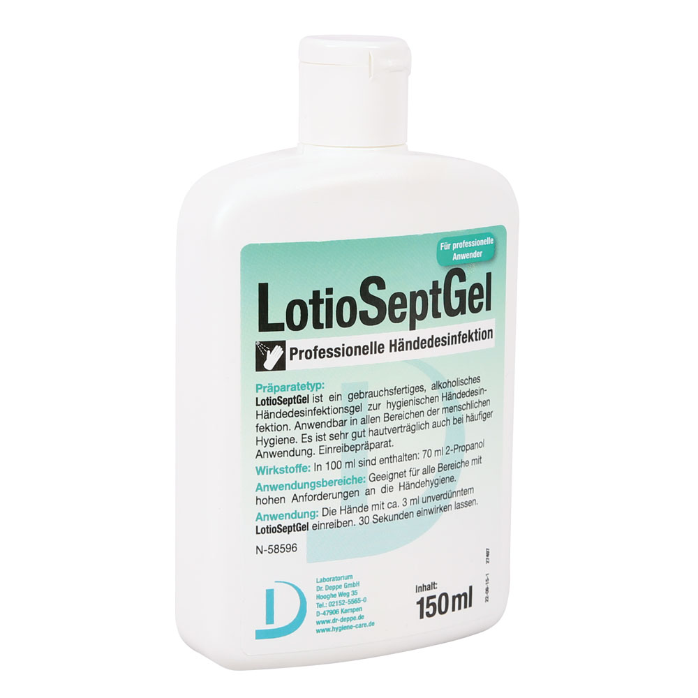 Hand disinfection Lotio Sept Gel in the oblique view