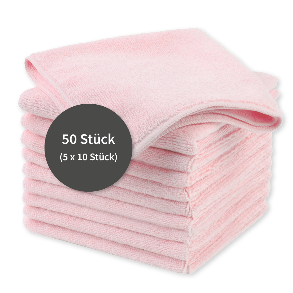Mikrofasertücher Micro Master Premium aus Polyester/Polyamid in rosa, Stückzahl