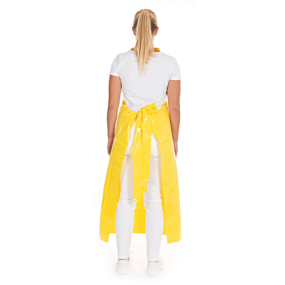 Apron 150my, TPU in the back view, yellow, 90cm x 115cm
