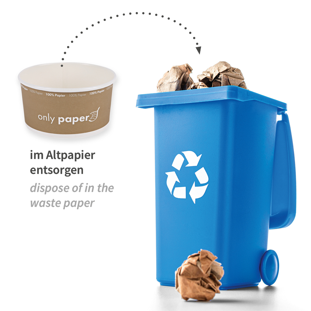 Bio Salatschalen Only Paper | Pappe, Entsorgung Bio Salatschalen Only Paper aus Pappe mit Entsorgung