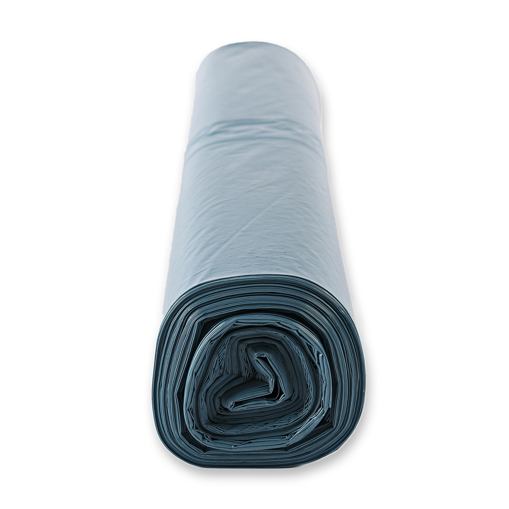 Waste bags Light, 120 l | LDPE, roll, blue, side view Waste bags Light, 120 l made of LDPE on roll in blue in the side view