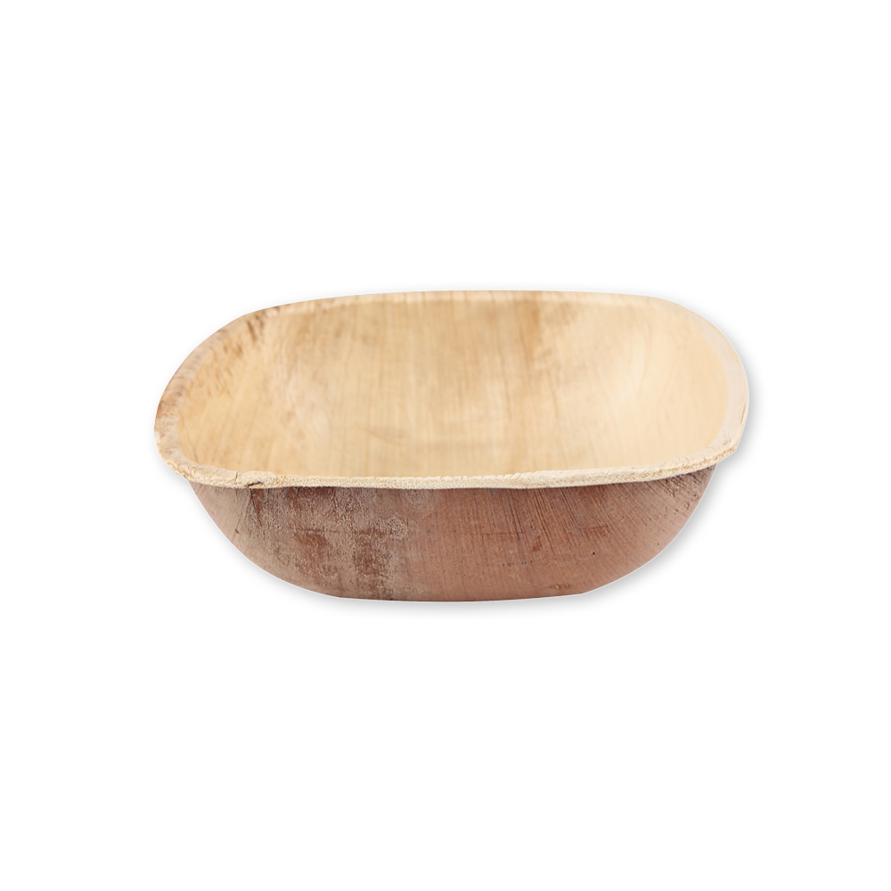 Schalen quadratisch | Palmblatt, 400ml 131x131mm Schalen quadratisch | Palmblatt 400ml mit 131x131mm