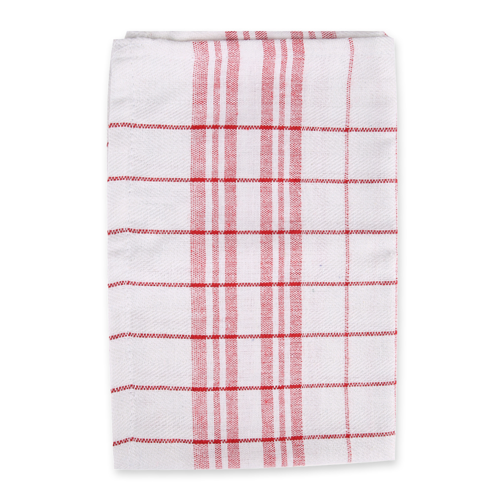 Dish towels Karo made of cotton, folded, red