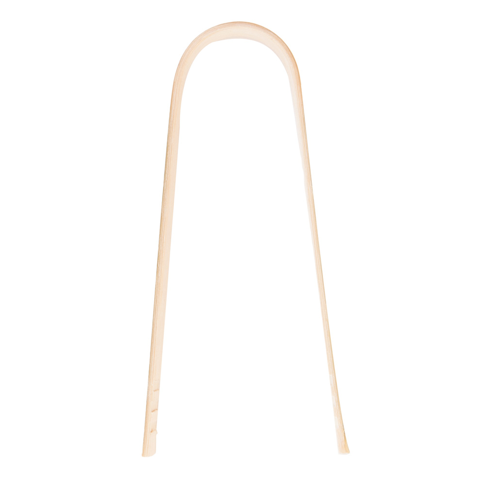 Bamboo tongs in the side view