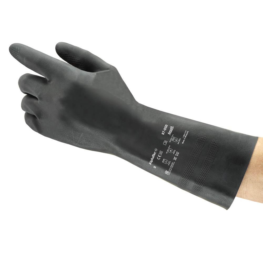 Ansell AlphaTec® 87-950, chemical protection gloves showing