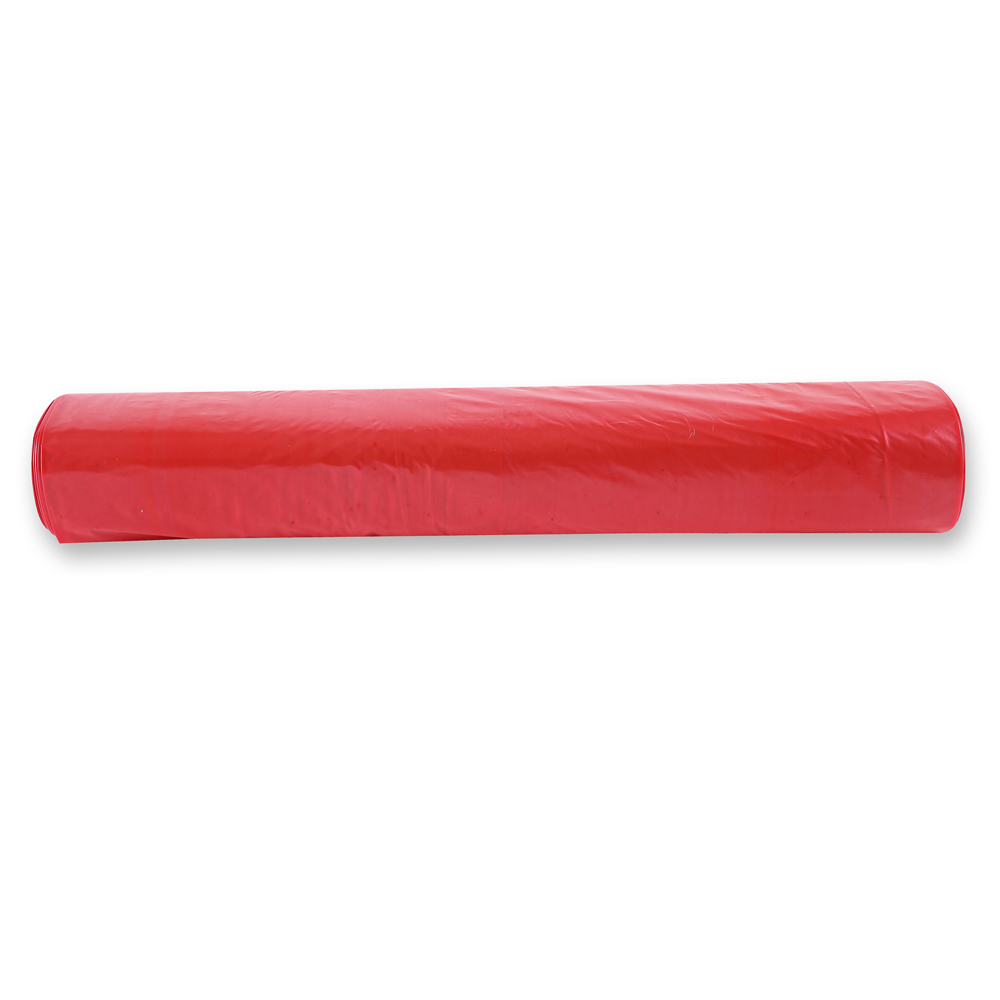 Waste bags Eco, 120 l made of LDPE on roll in red in the front view
