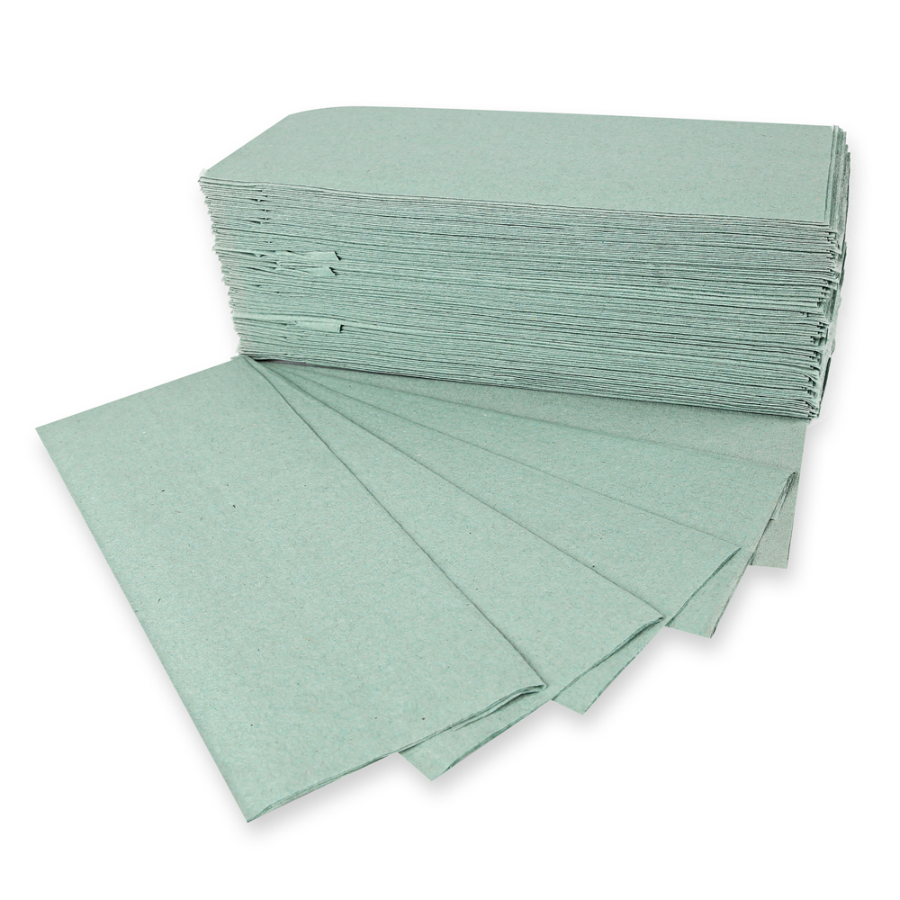 Paper hand towels, 1-ply made of recycled paper, C-fold, fanned out