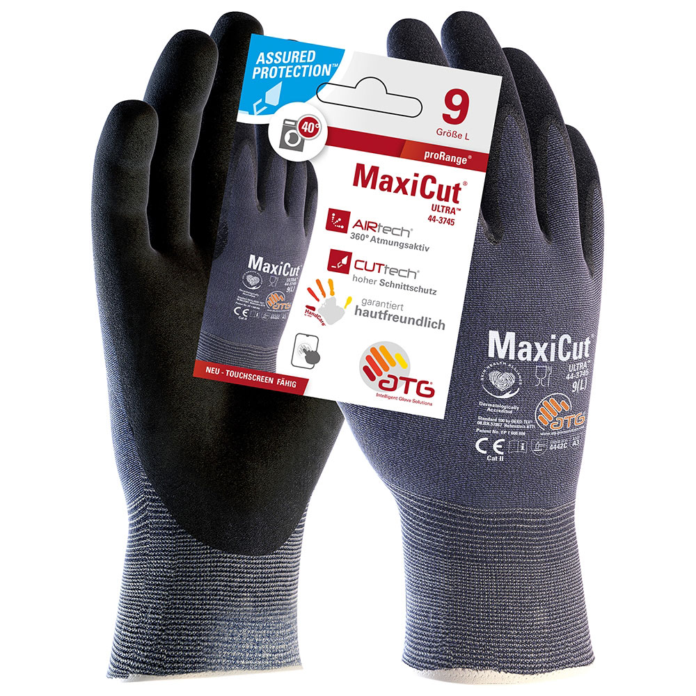ATG® MaxiCut® Ultra™ 44-3745 HCT, Nylon-Strickhandschuhe, SB-Verpackung in der Gesamtansicht