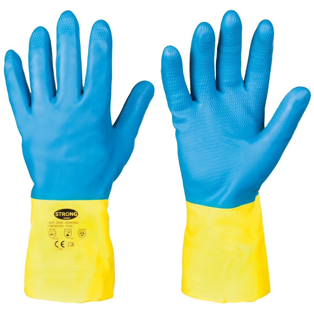Stronghand® Kenora 0456 chemical protection gloves from the front side, back side