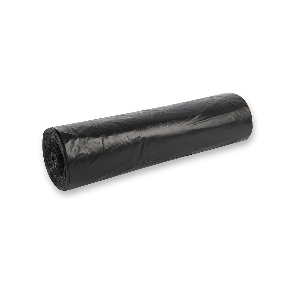Waste bags Premium, 70 l made of HDPE on roll in black in the oblique view
