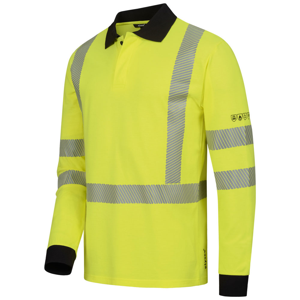 Elysee® Helbert 23408, Multinorm Warnschutz Polohemden in der Seitenansicht