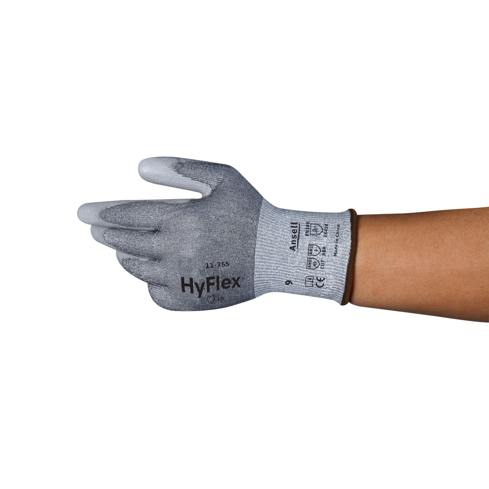 Ansell HyFlex® 11-755, cut protection gloves in the side view