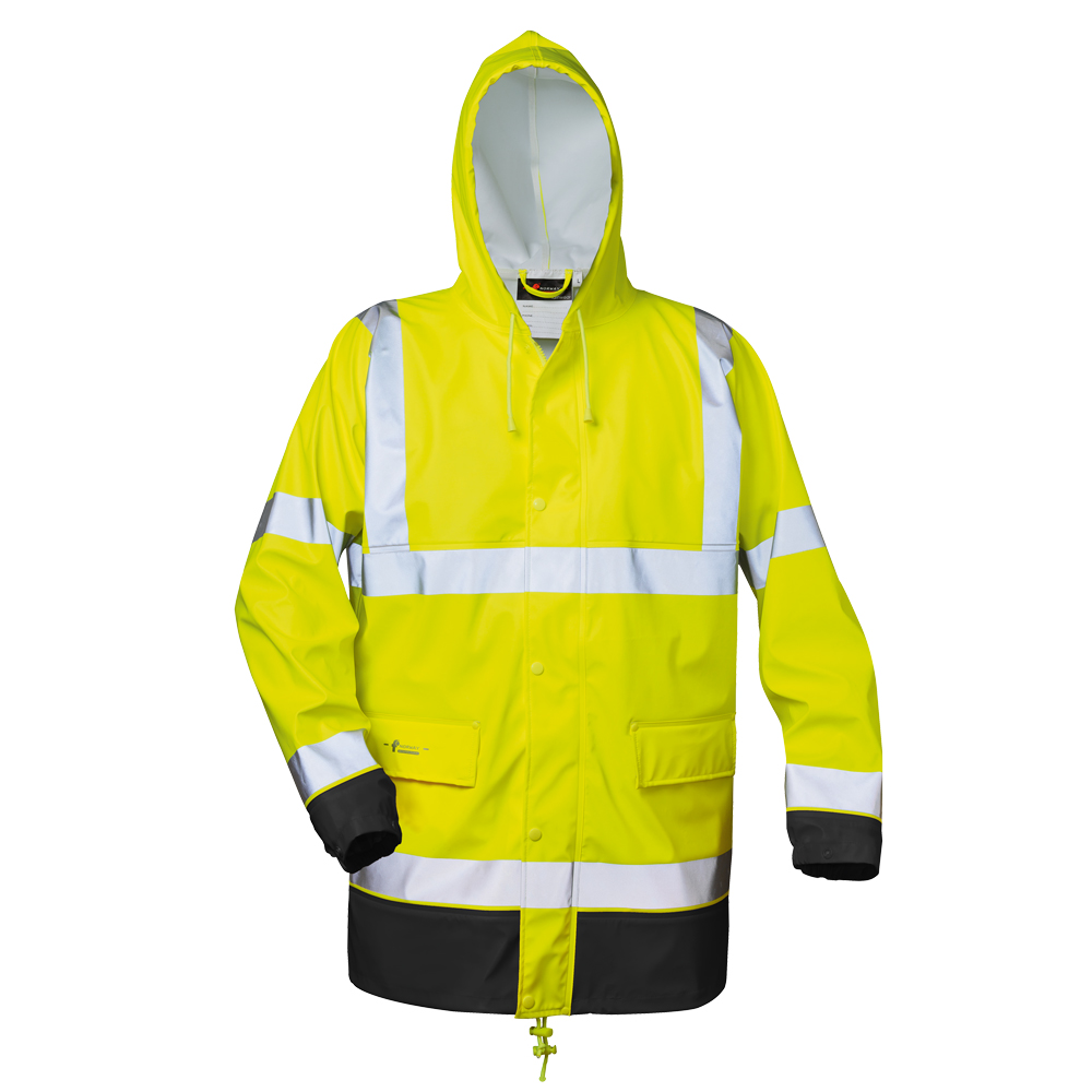 Norway Manfred 2360 high vis PU rain jackets from the frontside
