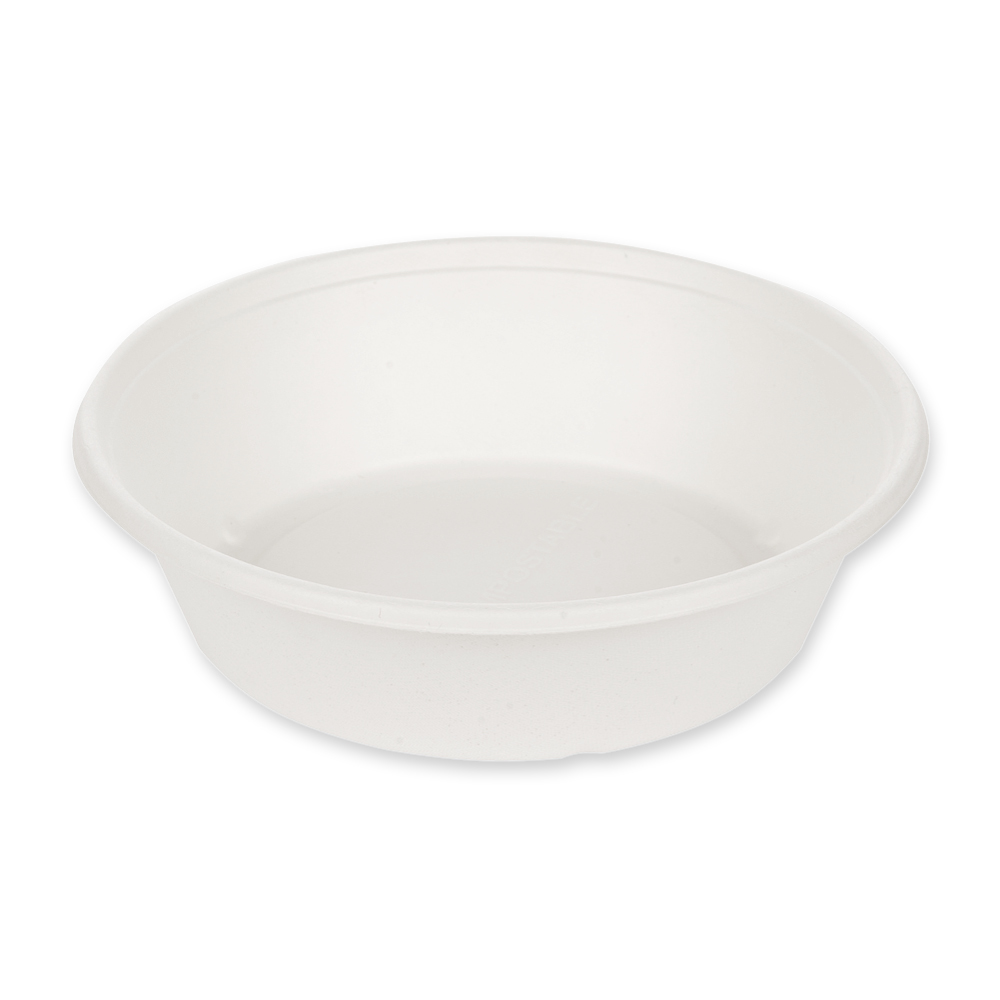 Organic bowls Rondo, round made of bagasse with 900ml in nature