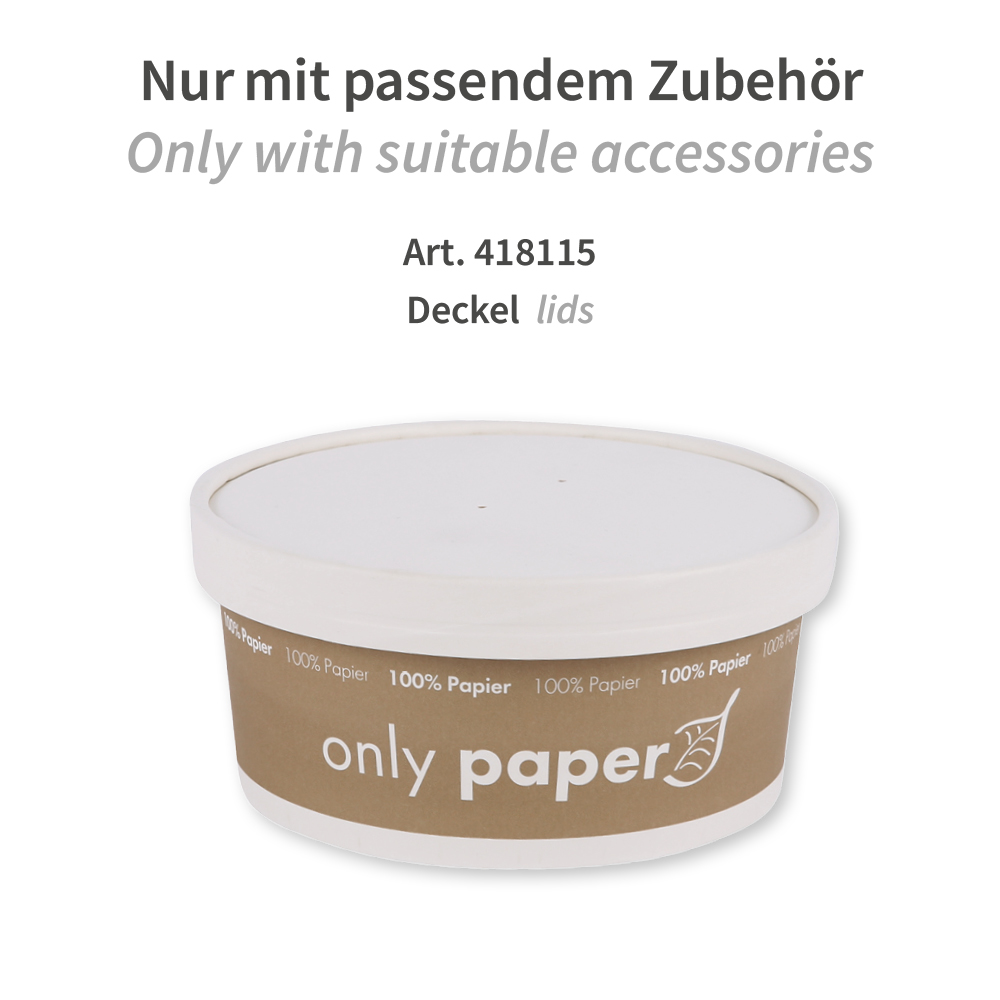 Bio Salatschalen Only Paper | Pappe, 750ml, passendes Zubehör Bio Salatschalen Only Paper aus Pappe mit 750ml mit passendem Zubehör