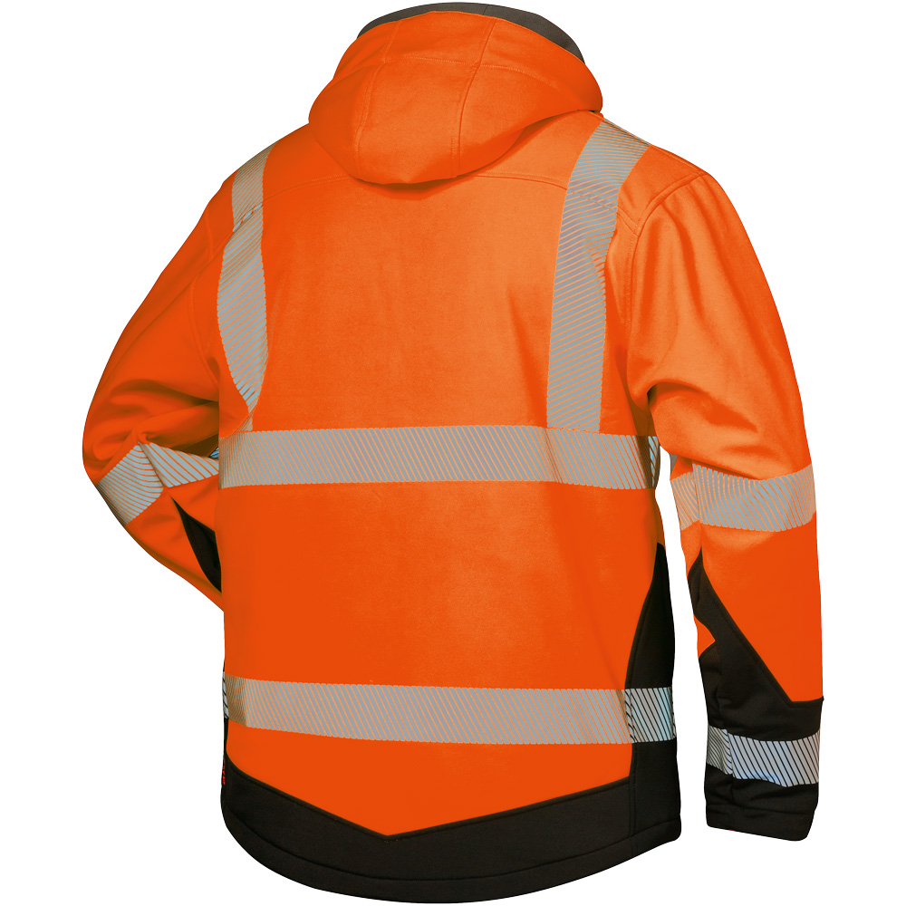 Elysee® Lukas 23436 wadded high vis softshell jackets from the backside