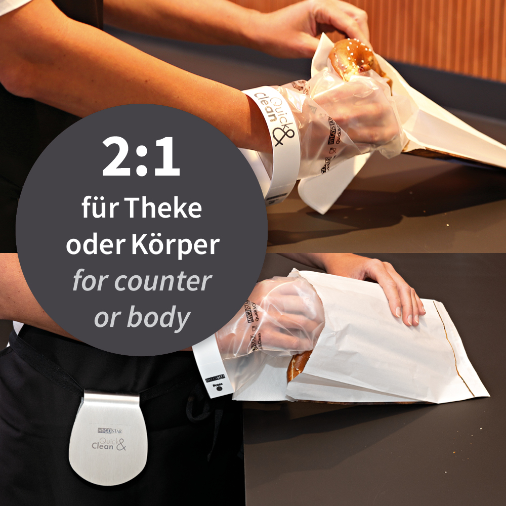 Quick&Clean Kit Double | Edelstahl, für Theke oder Körper Quick&Clean Kit Double aus Edelstahl, für Theke oder Körper