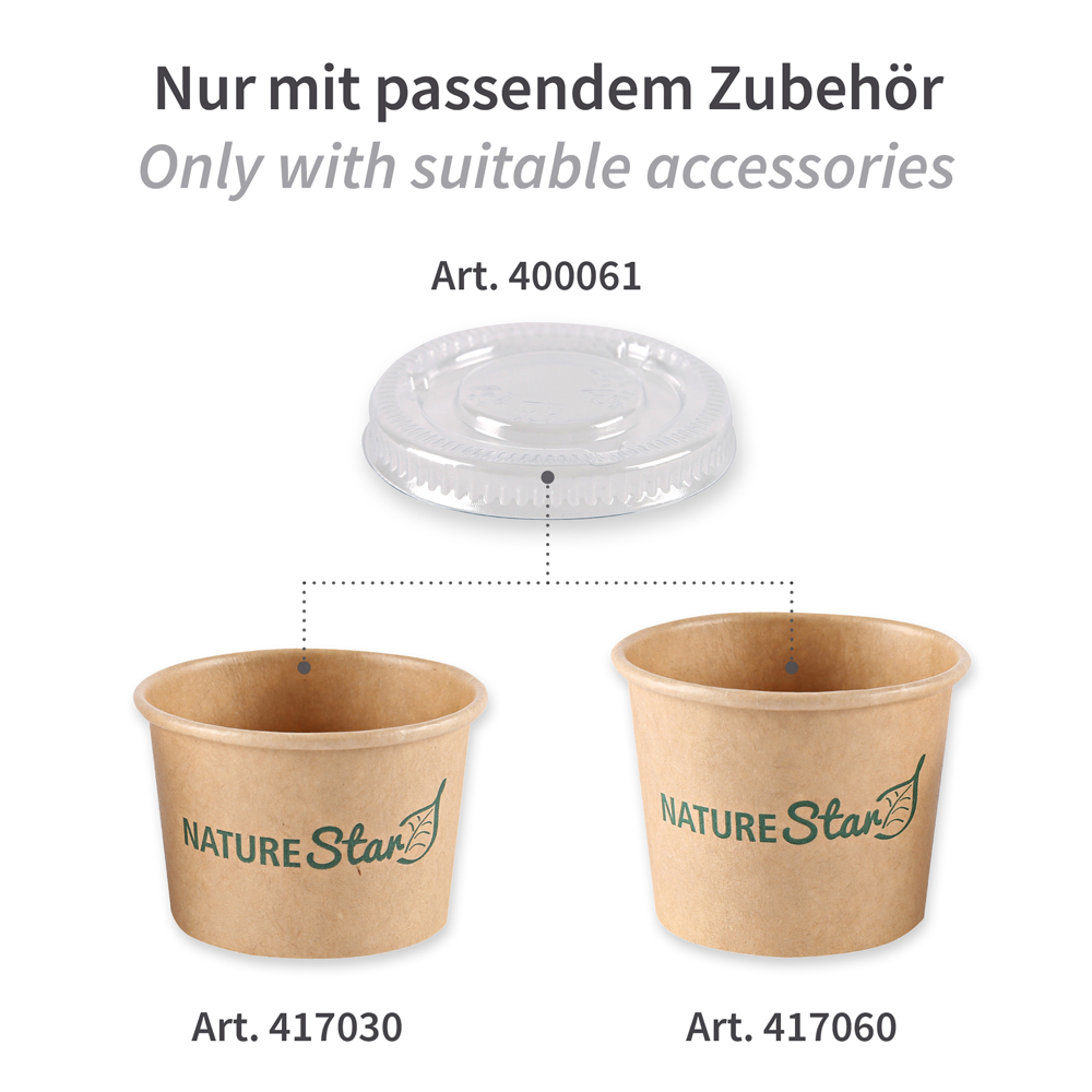 Bio Deckel für Dip Schälchen aus rPET, Zubehör