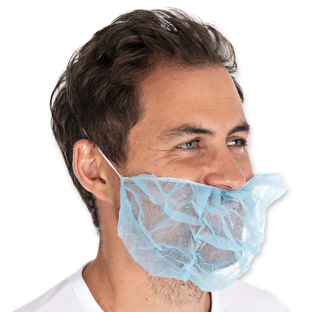 Beard protector PP in side view blue