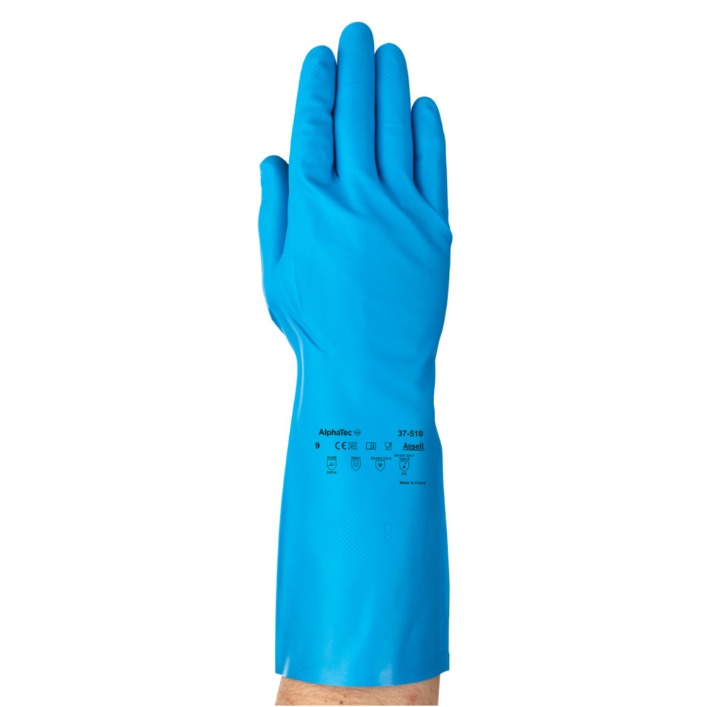 Ansell AlphaTec® 37-510, chemical protection gloves in the front view