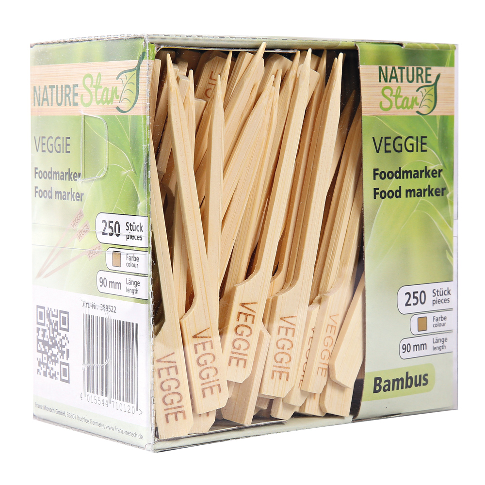 Bamboo food marker as packaging image
