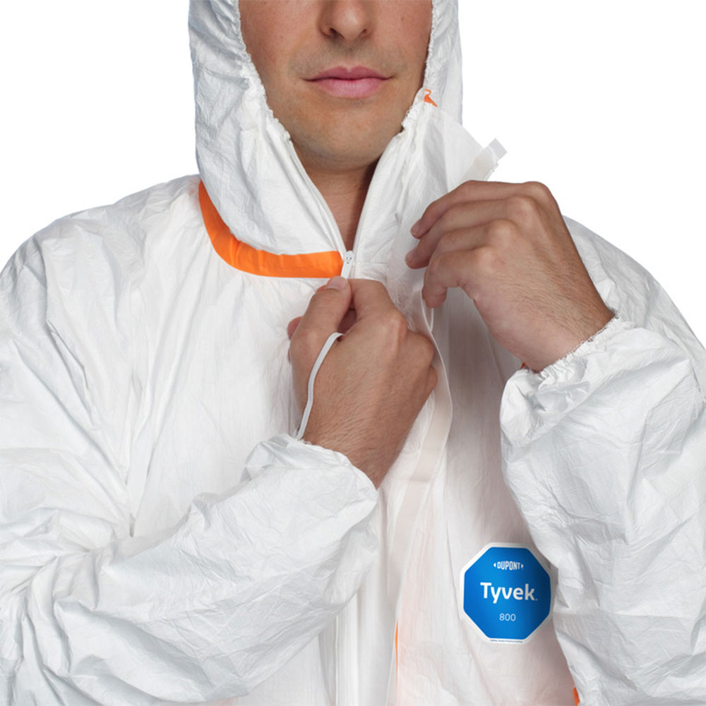 DuPont™ Tyvek® 800 J Protective Coveralls TJ198Ta with the closure