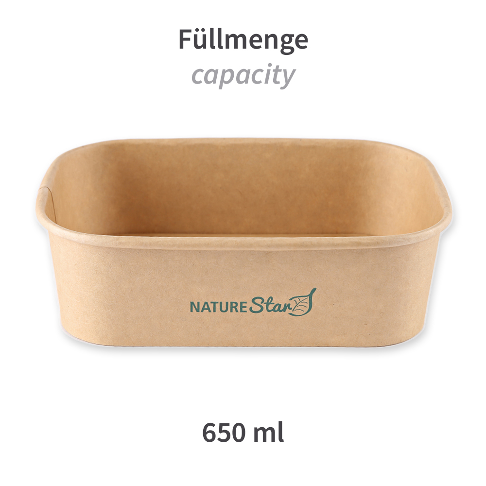 Bio Schalen Takeaway | Kraftpapier/PE, FSC®-Mix, Füllmenge Bio Schalen Takeaway aus Kraftpapier/PE, FSC®-Mix, Füllmenge
