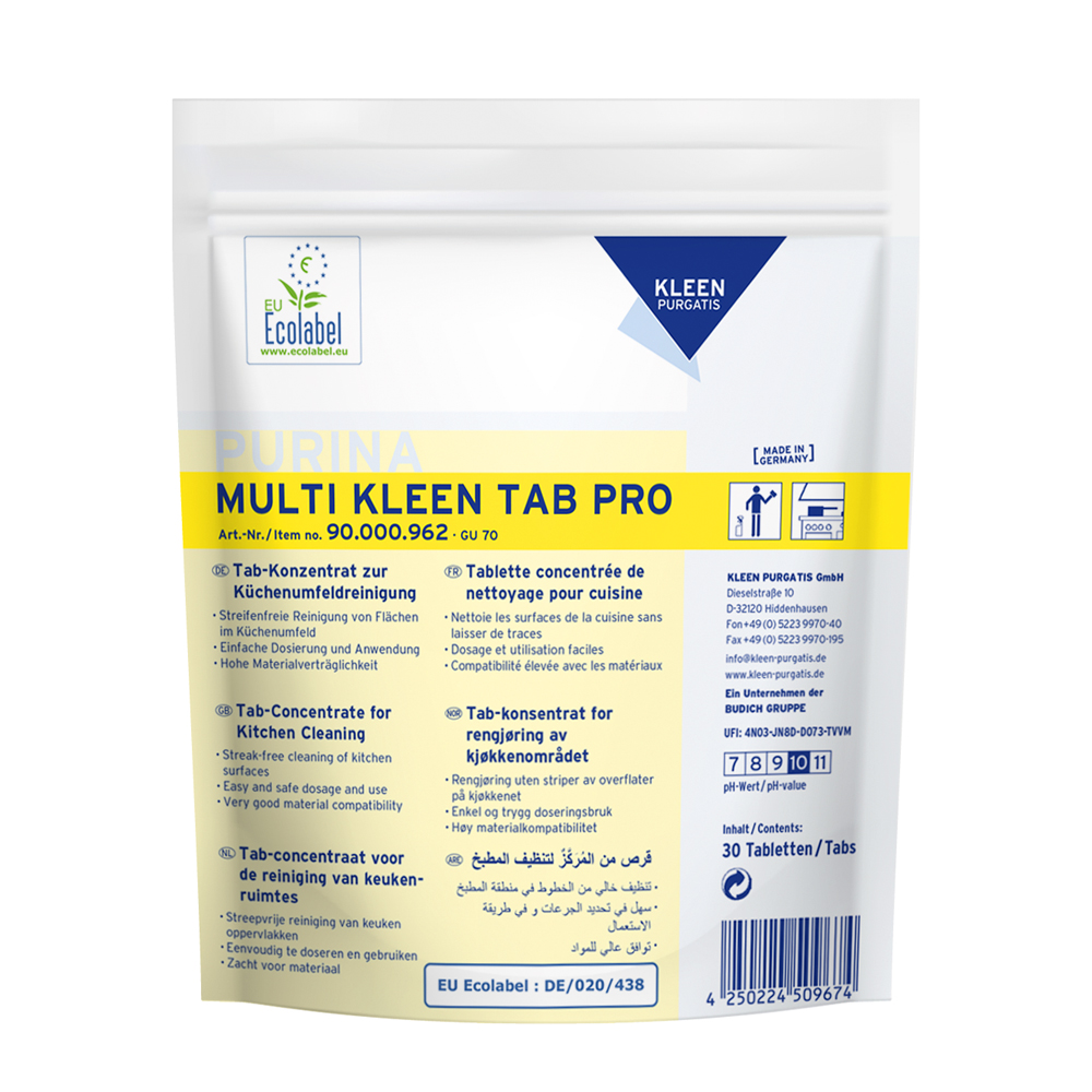 Kleen Purgatis Purina Multi Kleen Tab Pro, kitchen cleaner tabs as tab