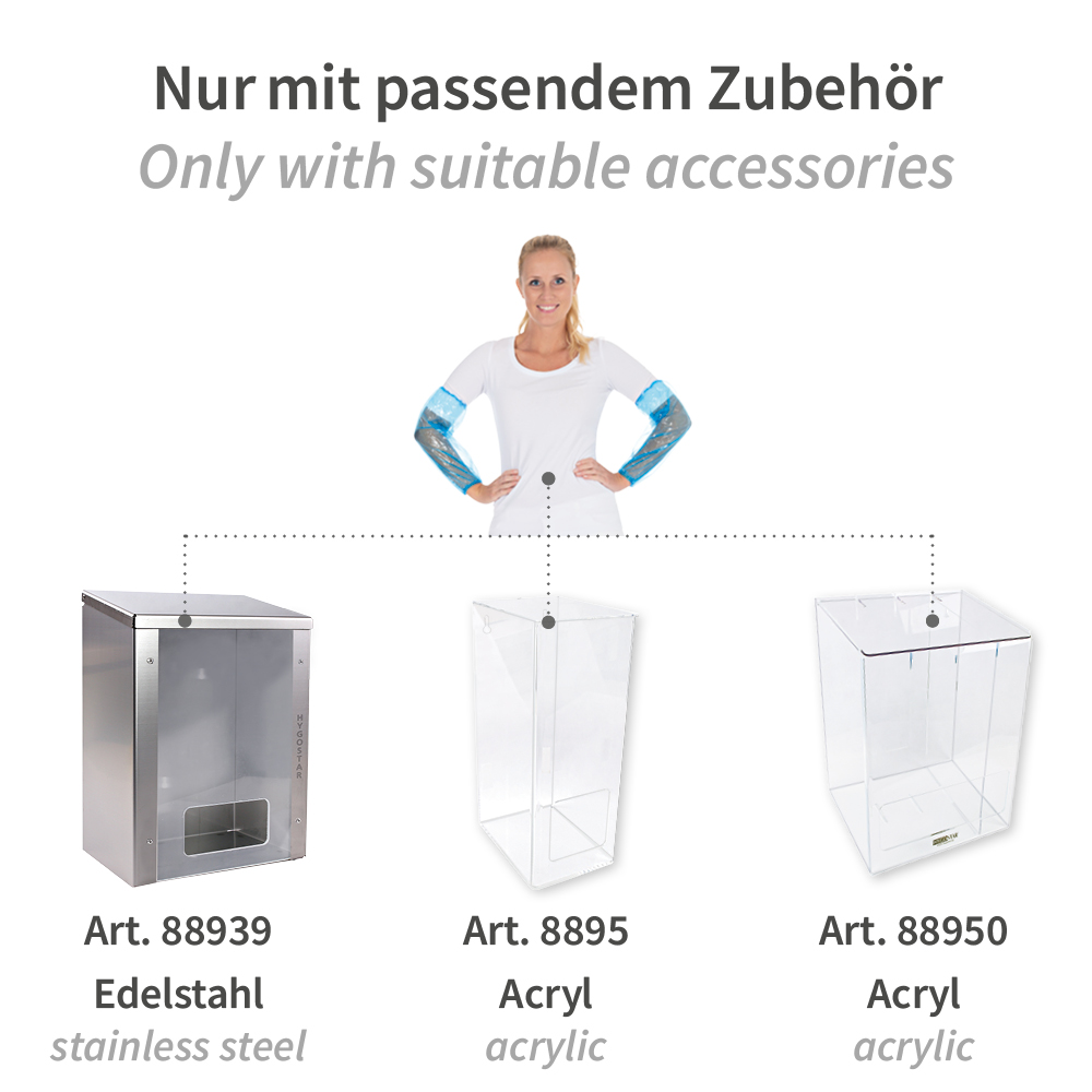 Ärmelschoner Light, blau aus PE, anderes Zubehör Ärmelschoner Light, blau aus PE mit anderem Zubehör