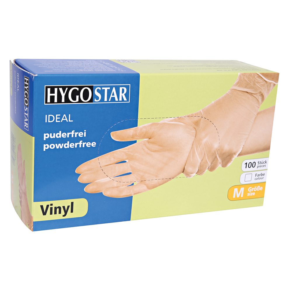 Vinyl gloves Ideal powder-free in transparent in the dispenser box