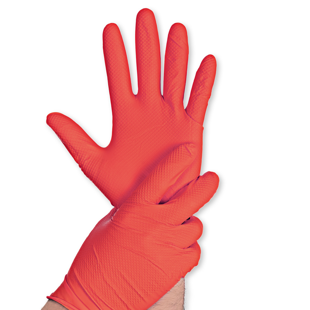 Nitrile gloves Power Grip powder-free in red