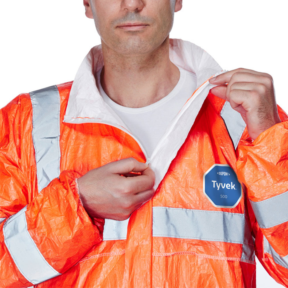 DuPont™ Tyvek® 500 HV Protective Coveralls 125, front view with closure