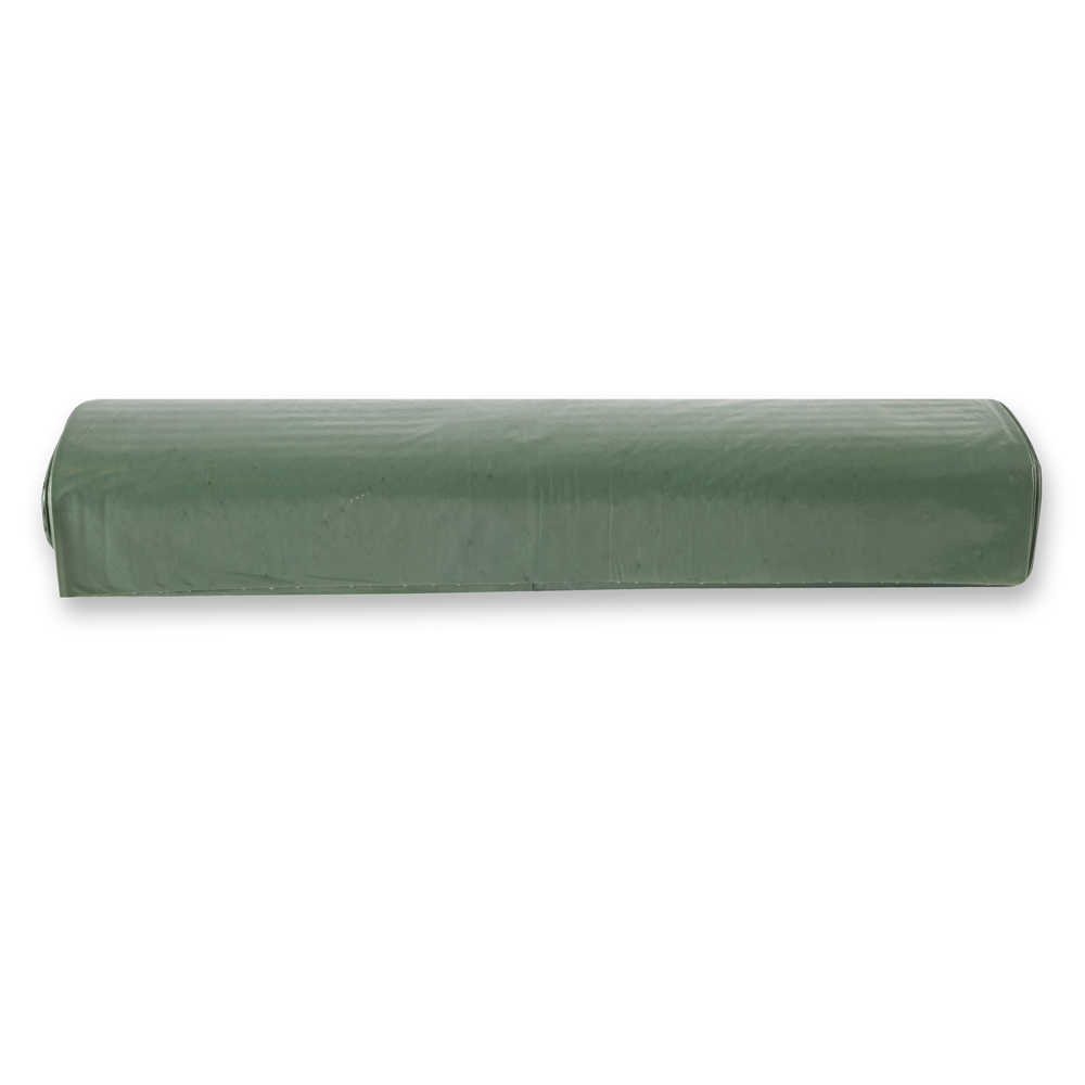 Waste bags Eco, 120 l made of LDPE on roll in green in the front view