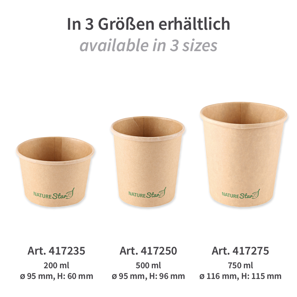 Organic soup cups Minestrone made of kraft paper/PE, FSC®-mix, variants