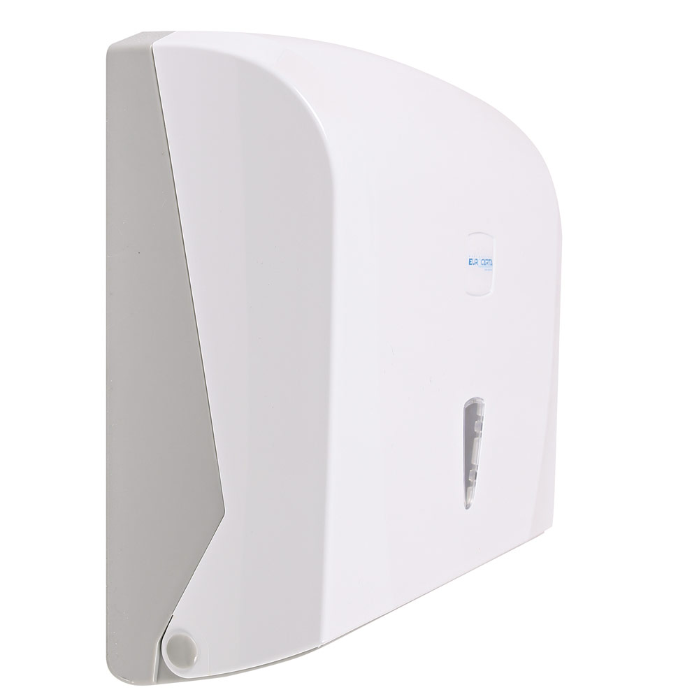 Paper Hand Towel dispenser "Interfold" made of  plastic in the side view