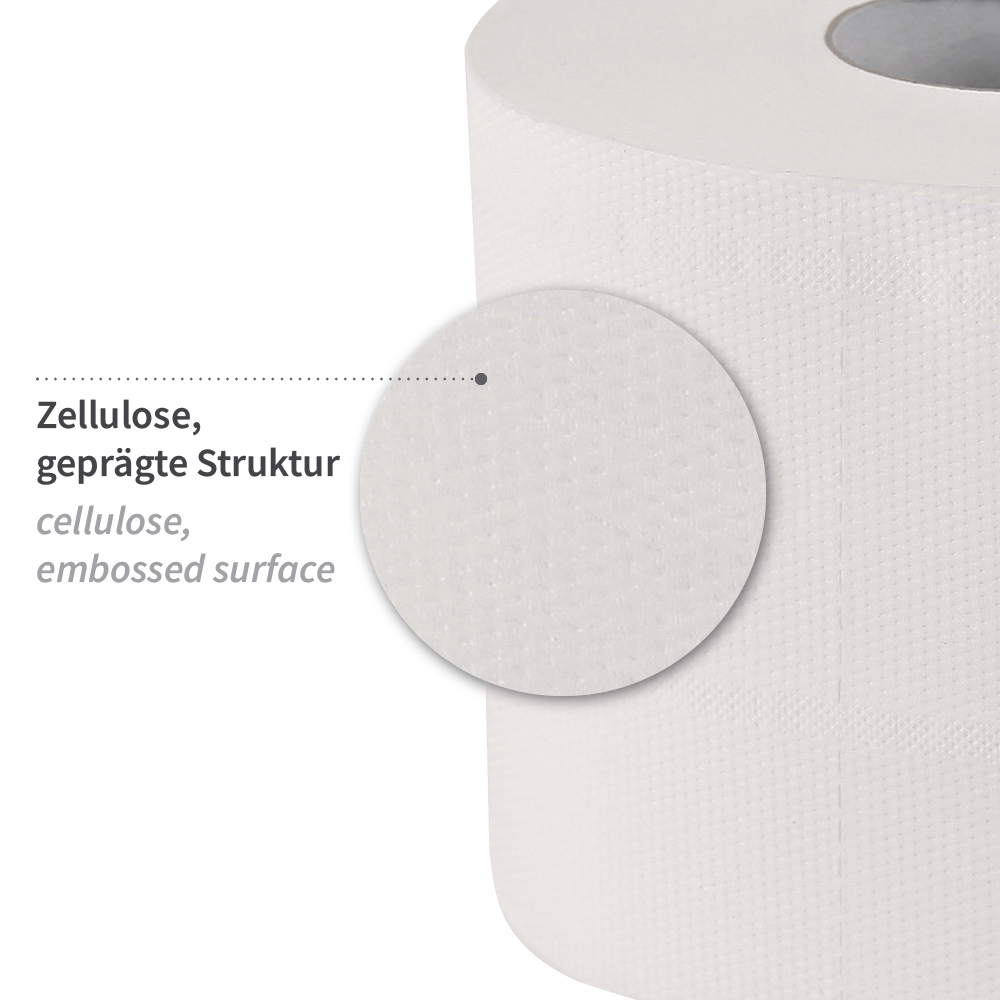 Toilettenpapier, Kleinrolle, 3-lagig | Zellulose, Material Toilettenpapier, Kleinrolle, 3-lagig aus Zellulose, Material