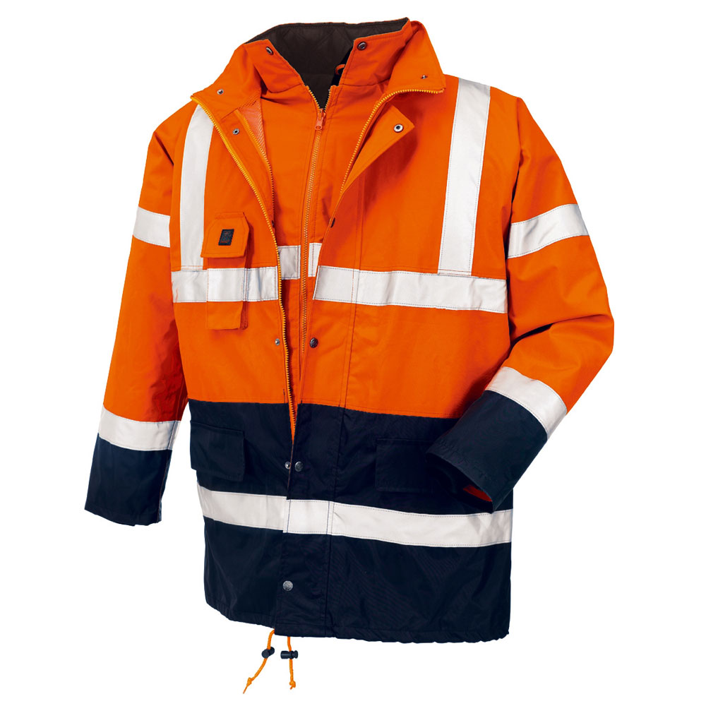 teXXor® CALGARY, Warnschutz-Parka, orange/blau in der Frontansicht