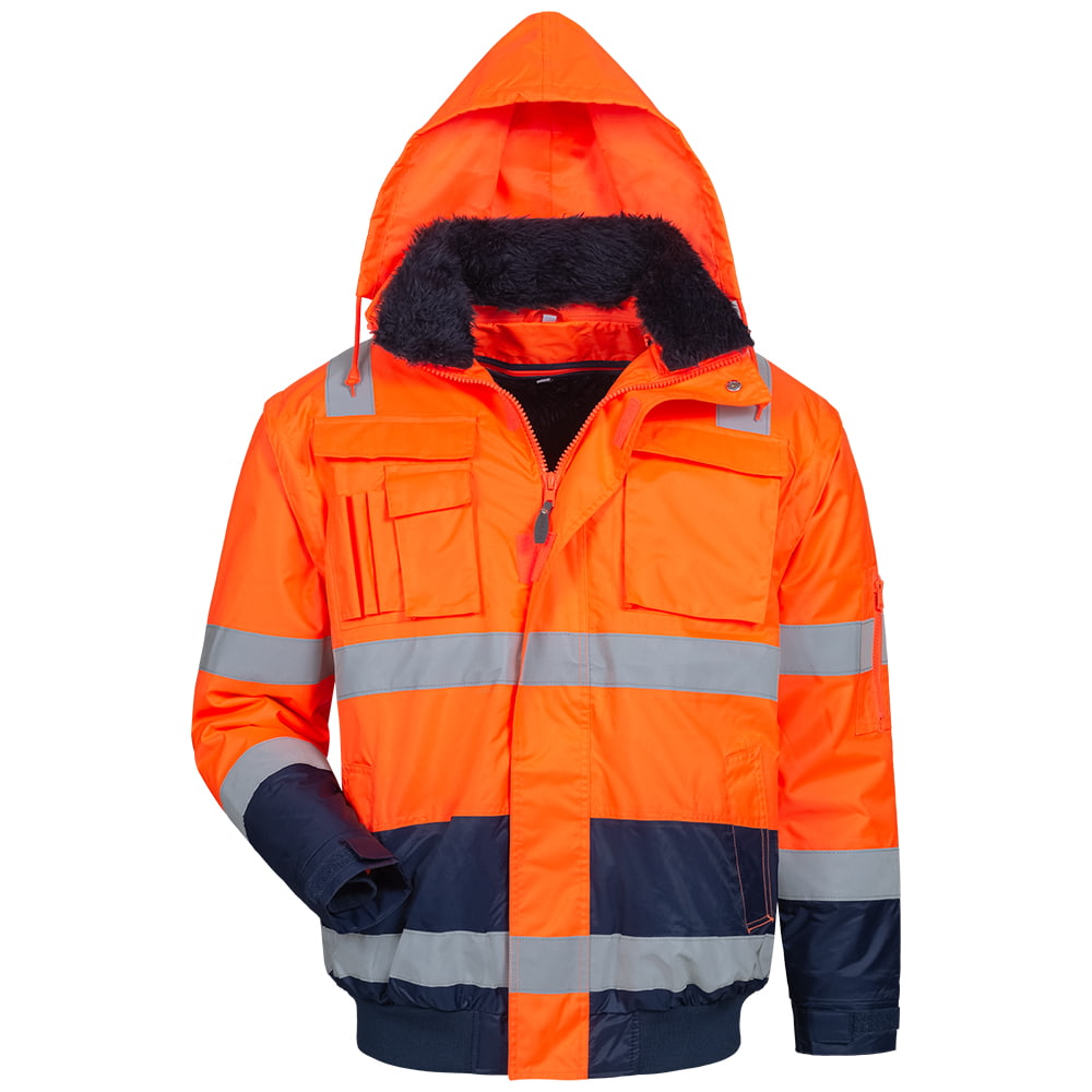 Elysee® Oliver 23459 high vis pilot jackets from the frontside