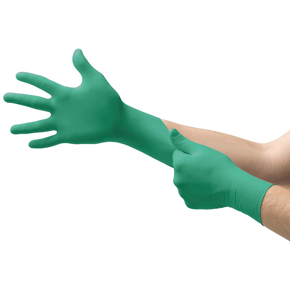 Ansell TouchNTuff 92-600, nitrile gloves in green