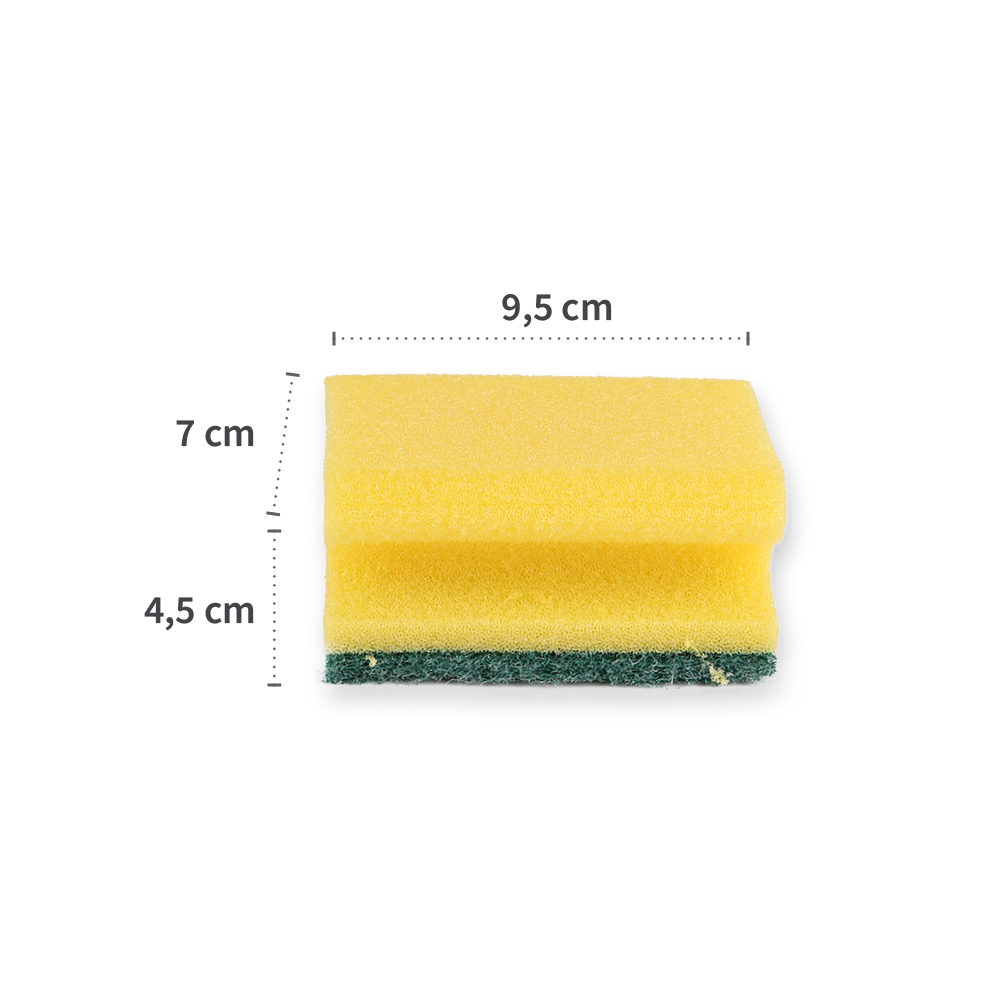 Pad sponges Classic made of foam/hard fleece with measure