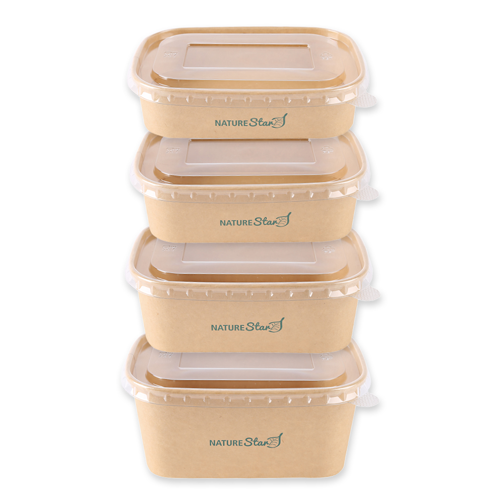 Organic lids for trays Takeaway made of rPET, different tray sizes
