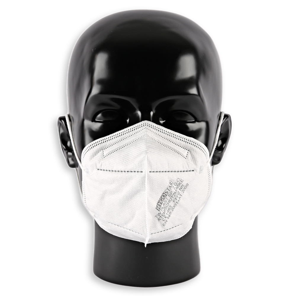 Atemschutzmasken FFP2 NR, vertikal faltbar, Ohrschlaufen | PP