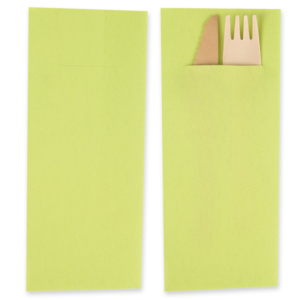 Cutlery napkins, 40x33cm, 1-ply with 1/8 fold, airlaid, FSC®-mix, limegreen