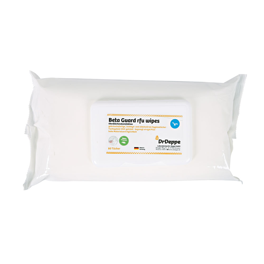 Surface disinfection wipe BetaGuard RFU | Cellulose in  the upper view