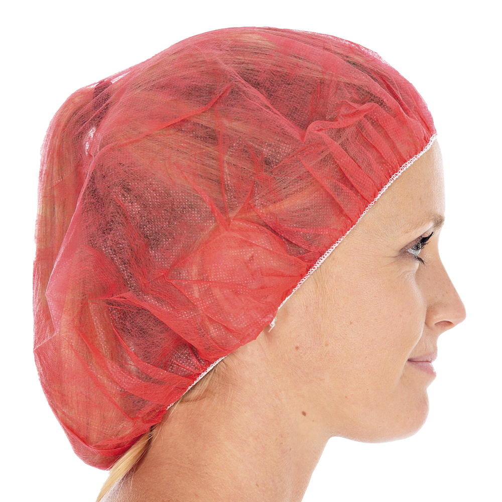 Bettina Light beret hoods from PP in side view in color red