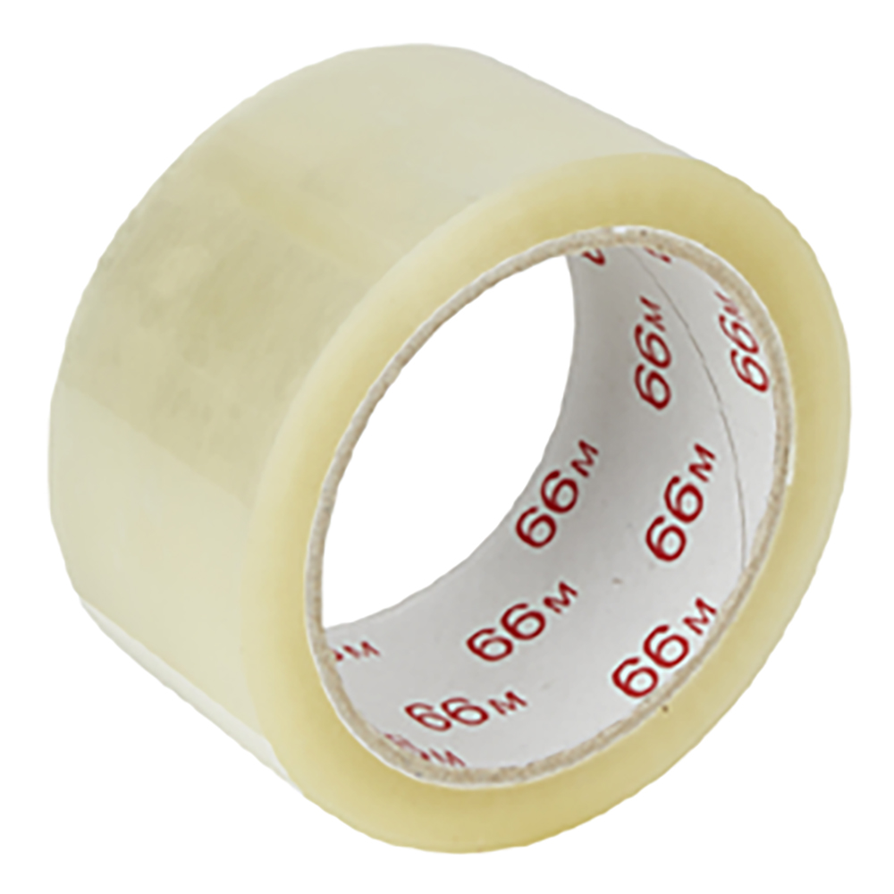 Packing tape with hot-melt adhesive made of PP in transparent