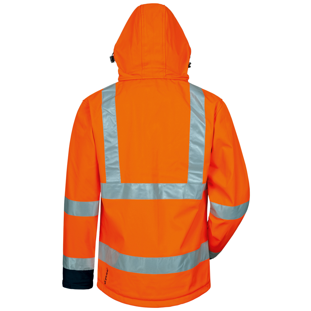 Elysee® Bill 22731 high vis softshell jackets from the backside